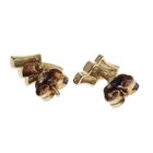 Image 3 of Bicolor gold fantasy stud earrings