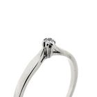 Image 3 of White Gold Solitaire Ring; Diamond 0.04 ct.; 14 Karat; Size 16.75