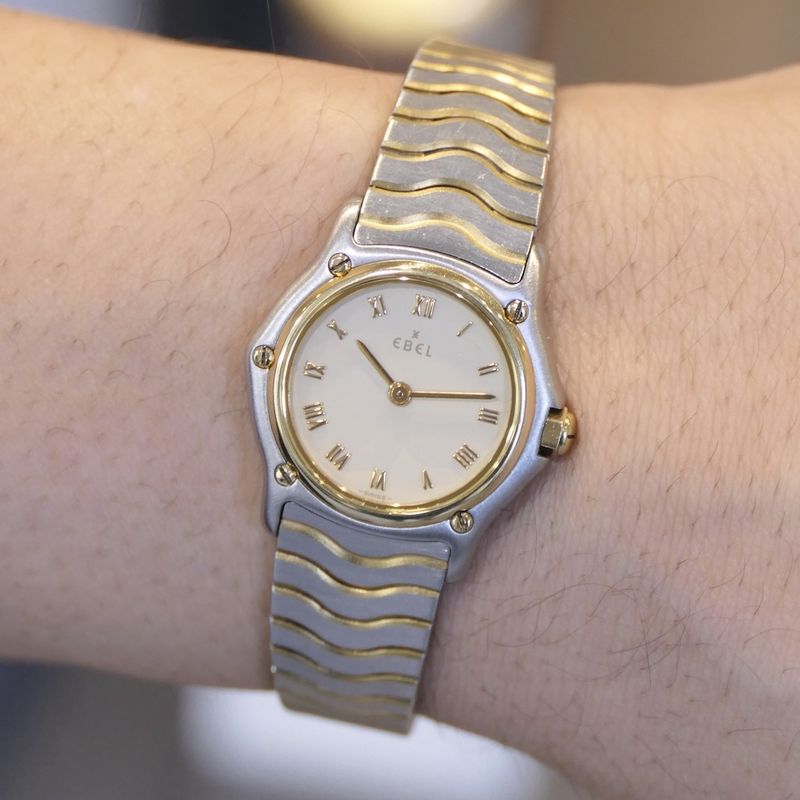 Image 11 of Ebel Wave E1157111; Gold/steel women's watch