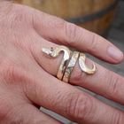 Image 4 of Gold ring with ruby ​​and zirconia