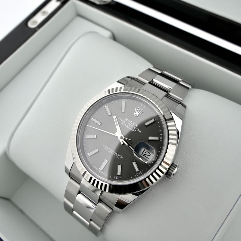 Image 17 of Rolex Datejust 41mm 'Rhodium' 126334; Automatic men's watch