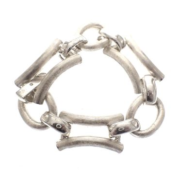 Image 1 of Heavy silver ladies bracelet