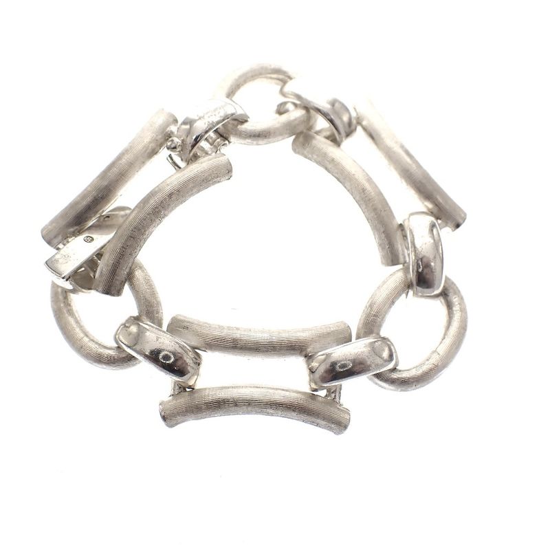 Image 1 of Heavy silver ladies bracelet