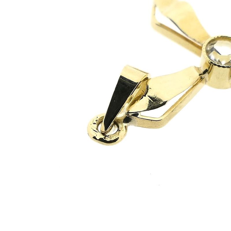Image 9 of Gold cross pendant with zirconia