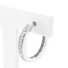 Image 5 of White Gold Hoop Earrings with Diamonds; Approx. 0.76 ct.