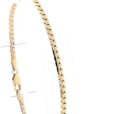 Image 2 of Gold flat gourmet link bracelet