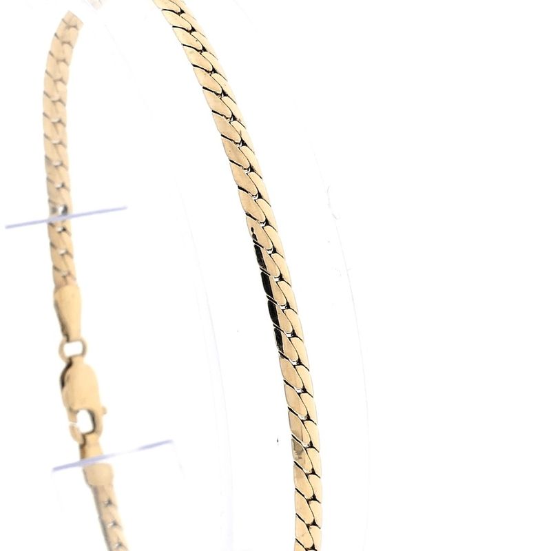 Image 2 of Gold flat gourmet link bracelet