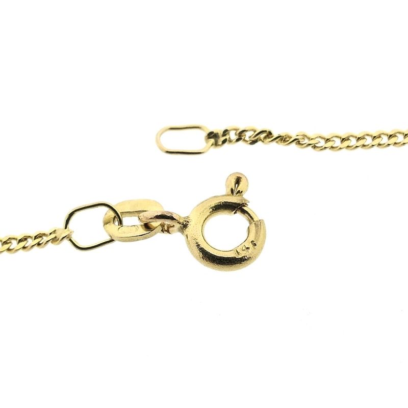 Image 6 of Gold link chain with beads | 40.5 cm