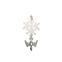 Silver charm; Huguenot Cross