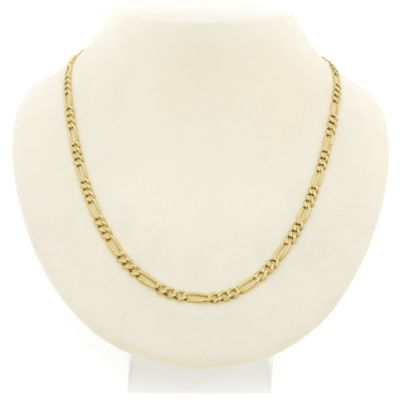 Image 1 of 18K Gold Figaro Link Chain | 63 cm