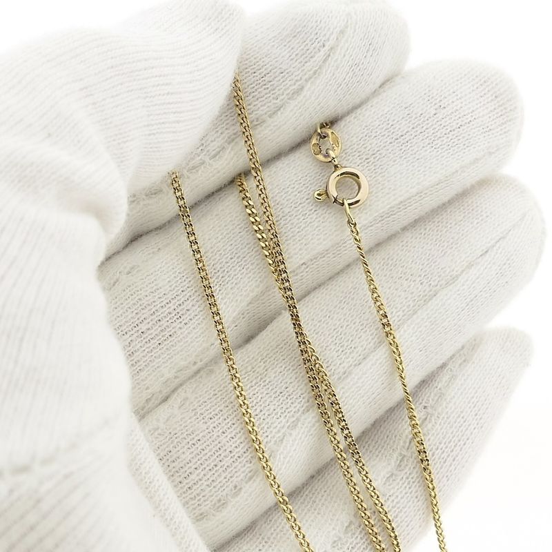 Image 7 of Gold gourmet link chain | 47 cm