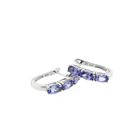 Image 6 of White gold stud earrings with tanzanite