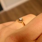 Image 10 of Desiree gold solitaire ring with diamond; 0.14 ct.