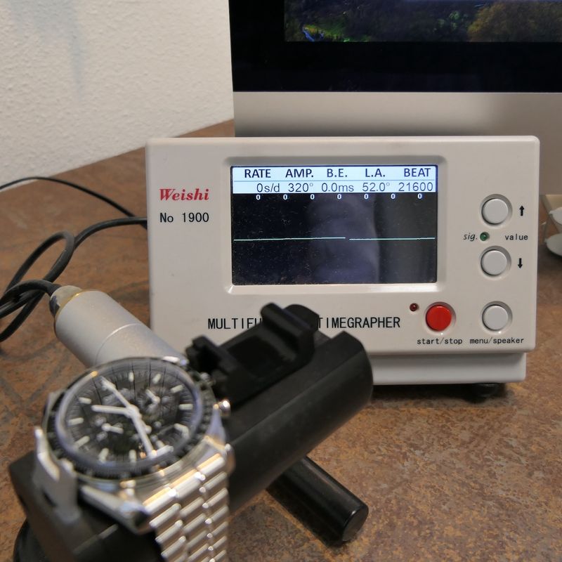 Image 21 of Omega Speedmaster Moonwatch 'Double Sapphire'; Chronograph men's watch