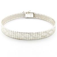 Silver refined link bracelet | 19 cm
