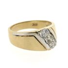 Image 5 of Two-tone gold ring with diamonds; 0.90 ct.