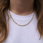 Image 10 of Gold twisted gourmet link chain