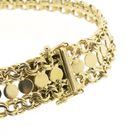 Image 3 of Gold gallery wire link bracelet.