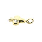 Image 6 of Golden Clover Leaf Pendant with Zirconia