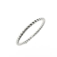 White gold twisted sliding ring
