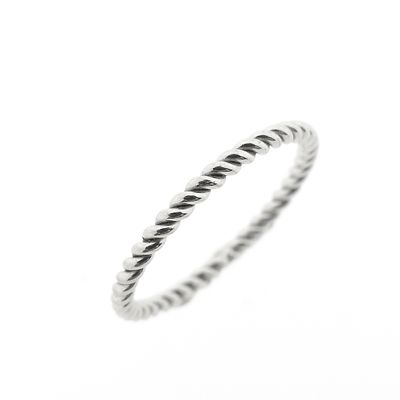 White gold twisted sliding ring Image 1 of White gold twisted sliding ring