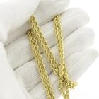 Image 3 of long gold twisted link necklace | 80 cm