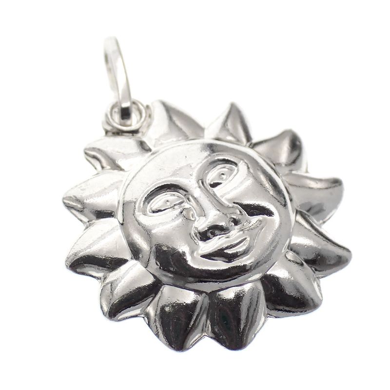 Image 2 of Silver pendant; Sunflower