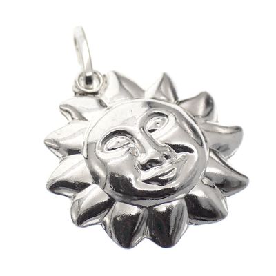 Silver pendant; Sunflower Image 2 of Silver pendant; Sunflower