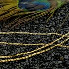 Image 2 of Gold thin gourmet link chain | 52.5 cm