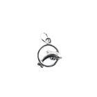 Image 1 of Silver charm; Dolphin with ring