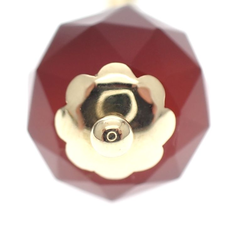 Image 5 of Vintage gold ball pendant with carnelian