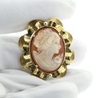 Image 9 of Gold brooch/pendant with cameo