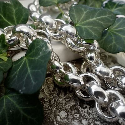 Image 2 of Silver robust jasseron necklace | 45 cm