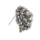 Image 2 of Antique silver brooch set with rose-cut diamonds; 0.14 ct.