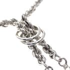 Image 5 of Silver twisted necklace with two tassels | 45 cm