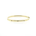 Image 1 of Gold slave bracelet with diamonds; Size S/M