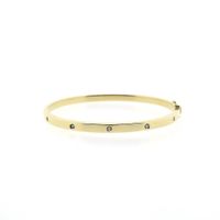 Gold slave bracelet with diamonds; Size S/M