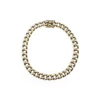 Gold gourmet link bracelet | 21.5 cm