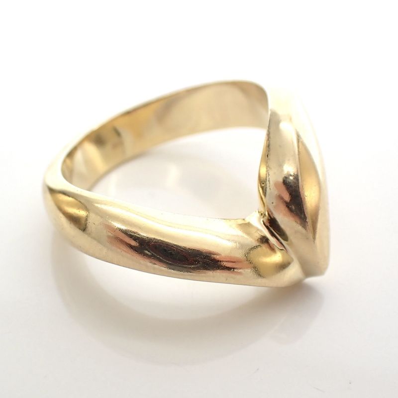 Image 3 of Gold V-shaped ring