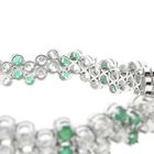 Image 31 of Exclusive white gold bracelet with emerald and diamond; 7.40 ct. + IGI Certificate