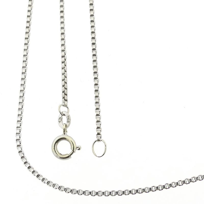 Image 1 of White gold Venetian chain | 43.5 cm