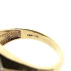 Image 6 of 10 karat signet ring with heliotrope