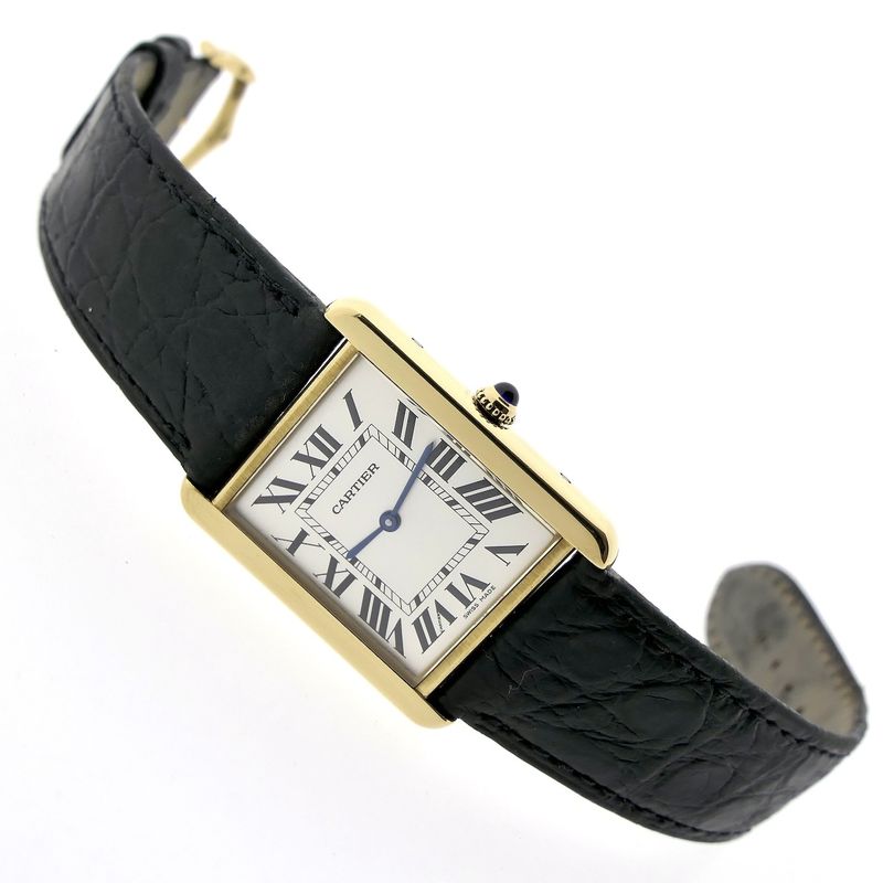 Image 5 of Cartier Tank Solo 'Large'; 18k gold watch