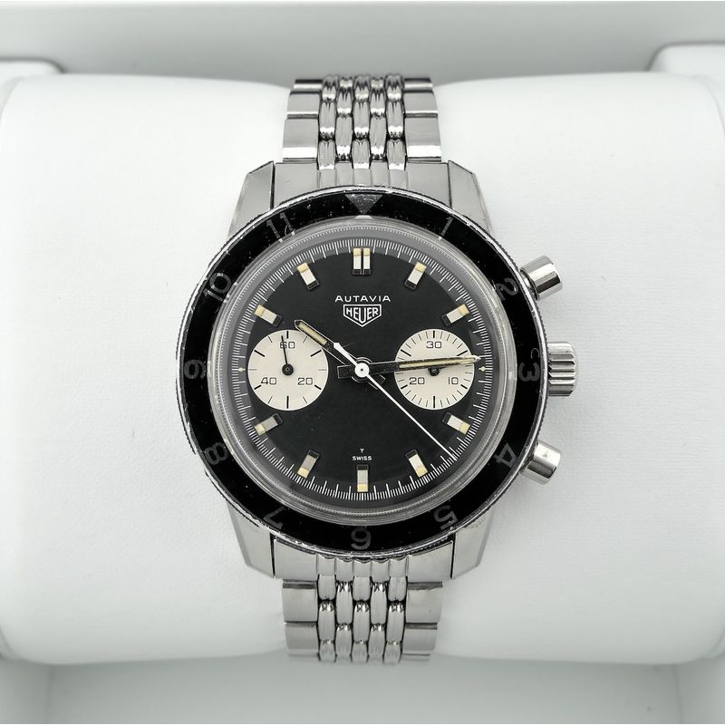 Image 20 of Heuer Autavia Chronograph 'Beads of Rice' 7763; Vintage men's watch