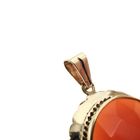 Image 5 of Large vintage gold pendant with carnelian.