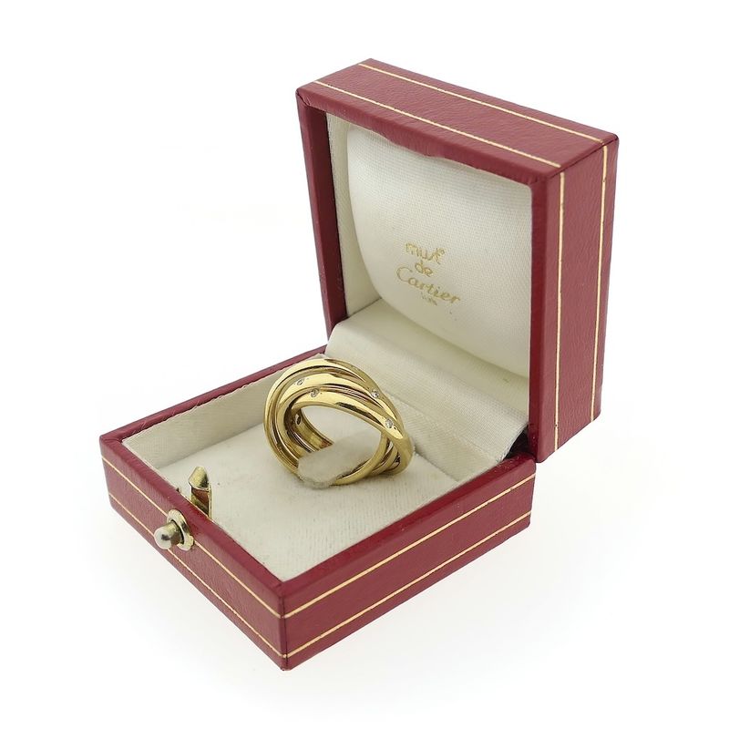 Image 13 of 18-karat gold trinity ring with 0.225 ct. diamond | Cartier