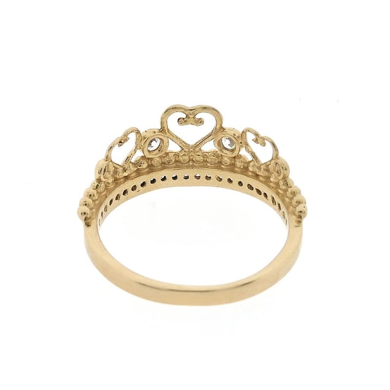 Image 6 of 21 carat gold ring set with zirconia