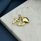 Image 4 of Gold pendant; Faith, hope and love