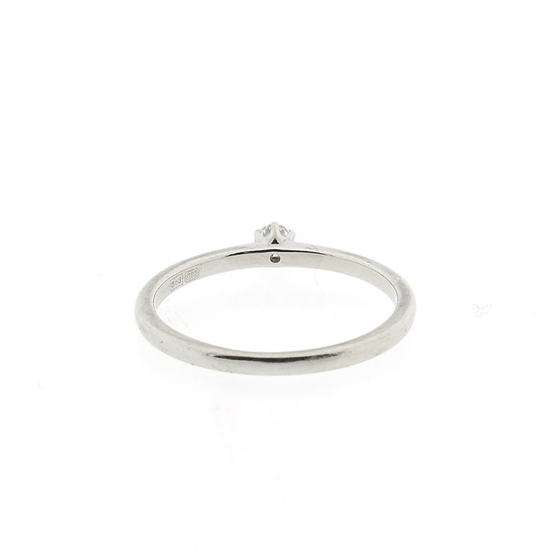 Image 4 of White gold solitaire ring with diamond | 0.08 ct.