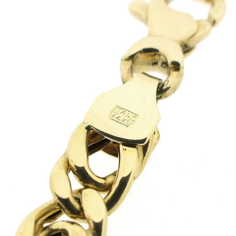 Image 4 of Gold Prince of Wales/Gourmet link bracelet | 20.5 cm